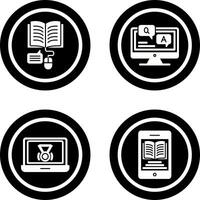 Online Learning and Faq Icon vector