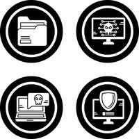 Folder and Malware Icon vector