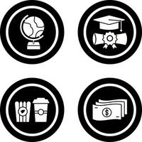 Globe and Graduation Icon vector