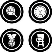 Search and ClockSnack and Money Icon vector