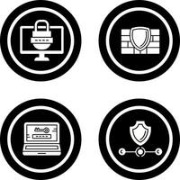 Password and Firewall Icon vector