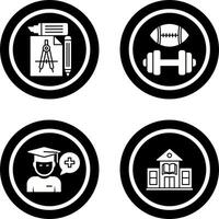 Study Tools and Sport Faculty Icon vector