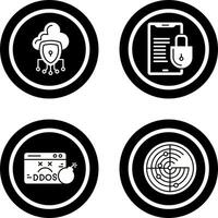 Data Protection and Smart Phone Icon vector