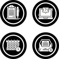 Contract and Question Icon vector