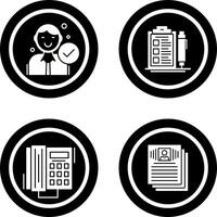 Hire and Check List Icon vector