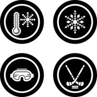 Snow Flake and Cold Icon vector