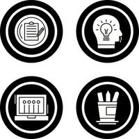 Contract and Idea Icon vector