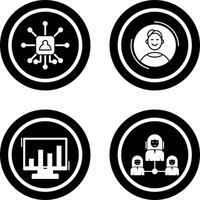 Networking and User Icon vector