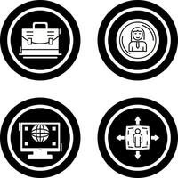 Briefcase and User Icon vector