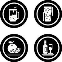 Cocktail and Pint Of Beer Icon vector