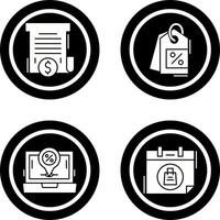 Bill and Price Tag Icon vector