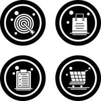 Shopping Bag and Target Icon vector