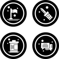 Flag and Screw Driver Icon vector