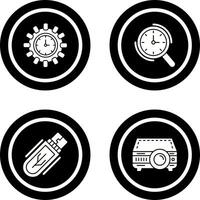 Direction and Magnifier Icon vector