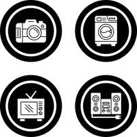 Digital Camera and Washing Icon vector