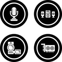 Microphone and Sound System Icon vector