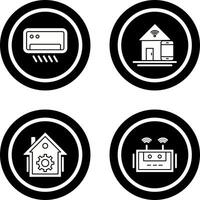 Air Conditioner and Home Automation Icon vector