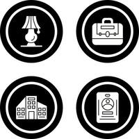 Lamp and briefcase Icon vector