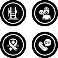 Ladder and Support Icon vector