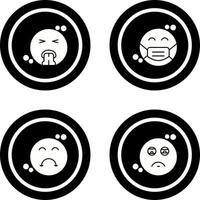 Vomit and Mask Icon vector