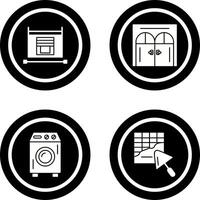 Blind and Door Icon vector