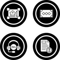 blueprint and rug Icon vector