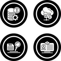 data and folder Icon vector