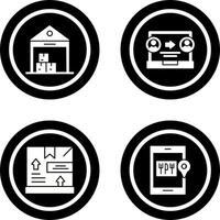 warehouse and delivery Icon vector