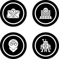 message and container Icon vector