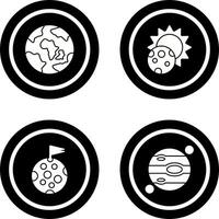 earth and eclipse Icon vector