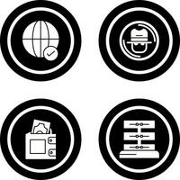 Internet and Spy Icon vector