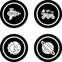 laser gun mars rover Icon vector