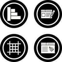 Object Alignment and Web Page Icon vector