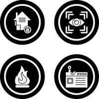 Real Estate and Eye Scan Icon vector