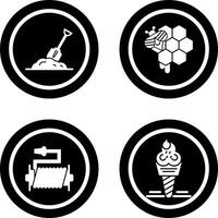 Digging and Honeycomb Icon vector