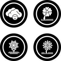 Cloudy and Clover Icon vector