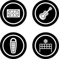 Football and Guitar Icon vector