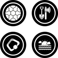 fútbol y herramientas icono vector