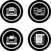 Website and Data Transfer Icon vector