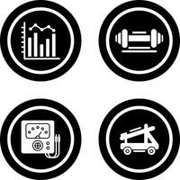 Histogram and Weight Icon vector