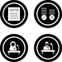 votación resultado y votar icono vector