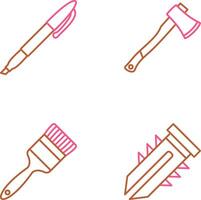 Marker and Axe Icon vector