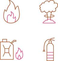 flame and bomb blast Icon vector