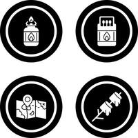 Camping Gas and Matches Icon vector