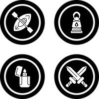 Kayak and Lamp Icon vector