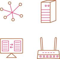 Internet and Server Network Icon vector