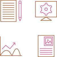 write feedback and computer settings Icon vector