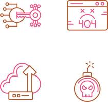 Encryption and 404 Error Icon vector