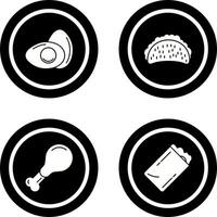 Egg and Tacos Icon vector