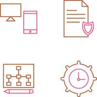 devices and private document Icon vector